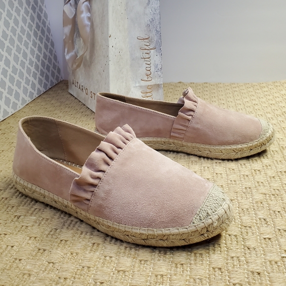 Conchisa Shoes - Conchisa Ania Suede Espadrilles Pale Pink Blush 8